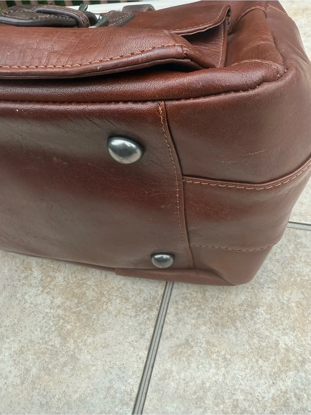 Wilsons Leather Large Retro Brown Travel or Business Bag